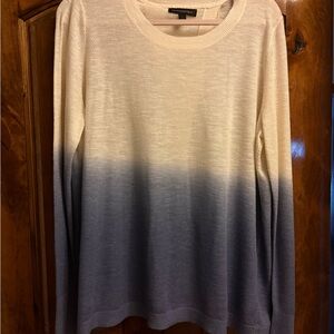 Banana Republic Ombre Cream and Blue Sweater